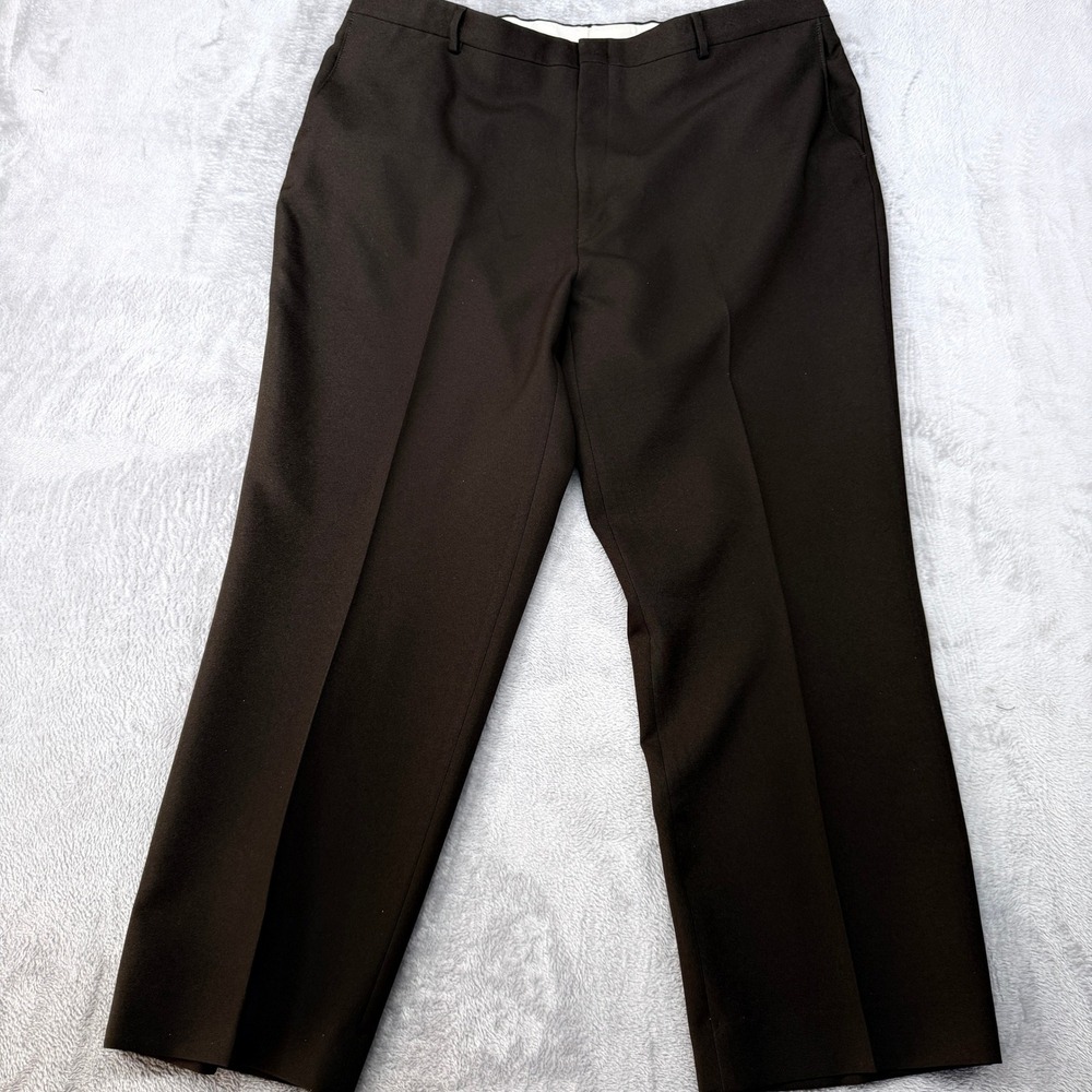 Puritan Dress Pants Mens 44x30 Brown Vintage Made in USA Dacron Polyester Slacks